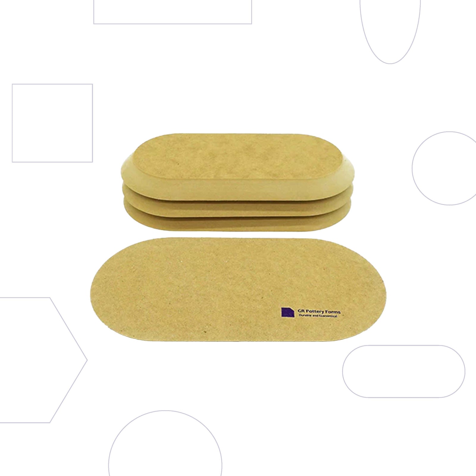 OG Rounded Rectangle - 6x12" (4 Pack)