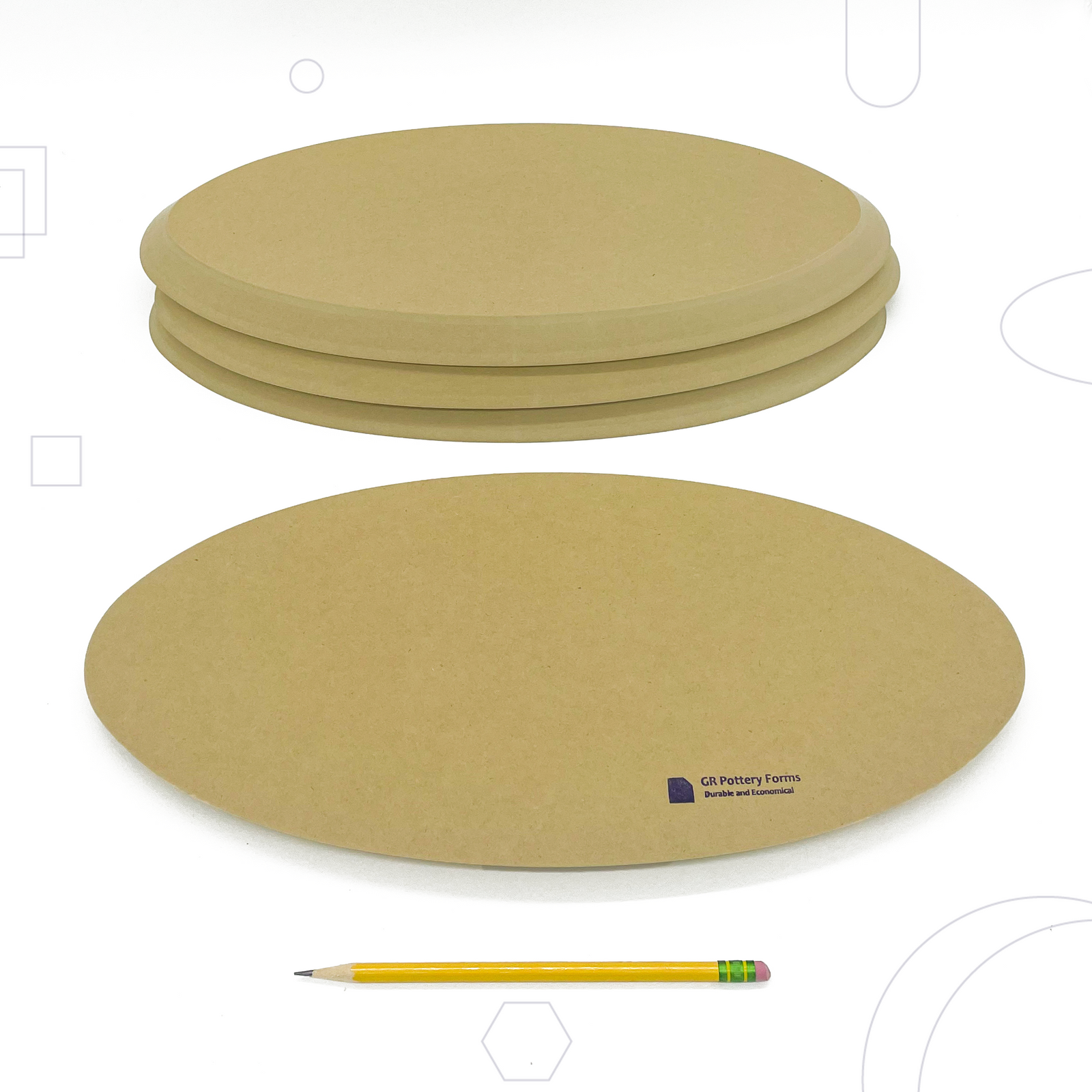 Oval - 8x15" (4 Pack) - GR Pottery Forms