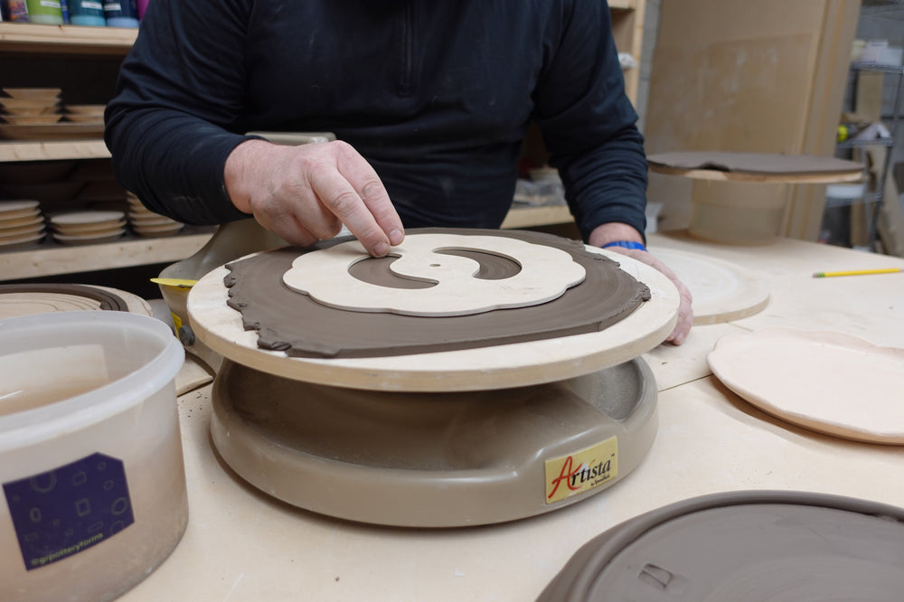 How to Precut a Slab using a Rim Template - GR Pottery Forms