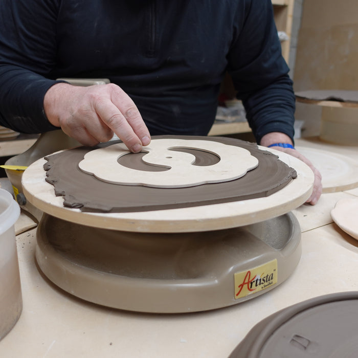 How to Precut a Slab using a Rim Template - GR Pottery Forms