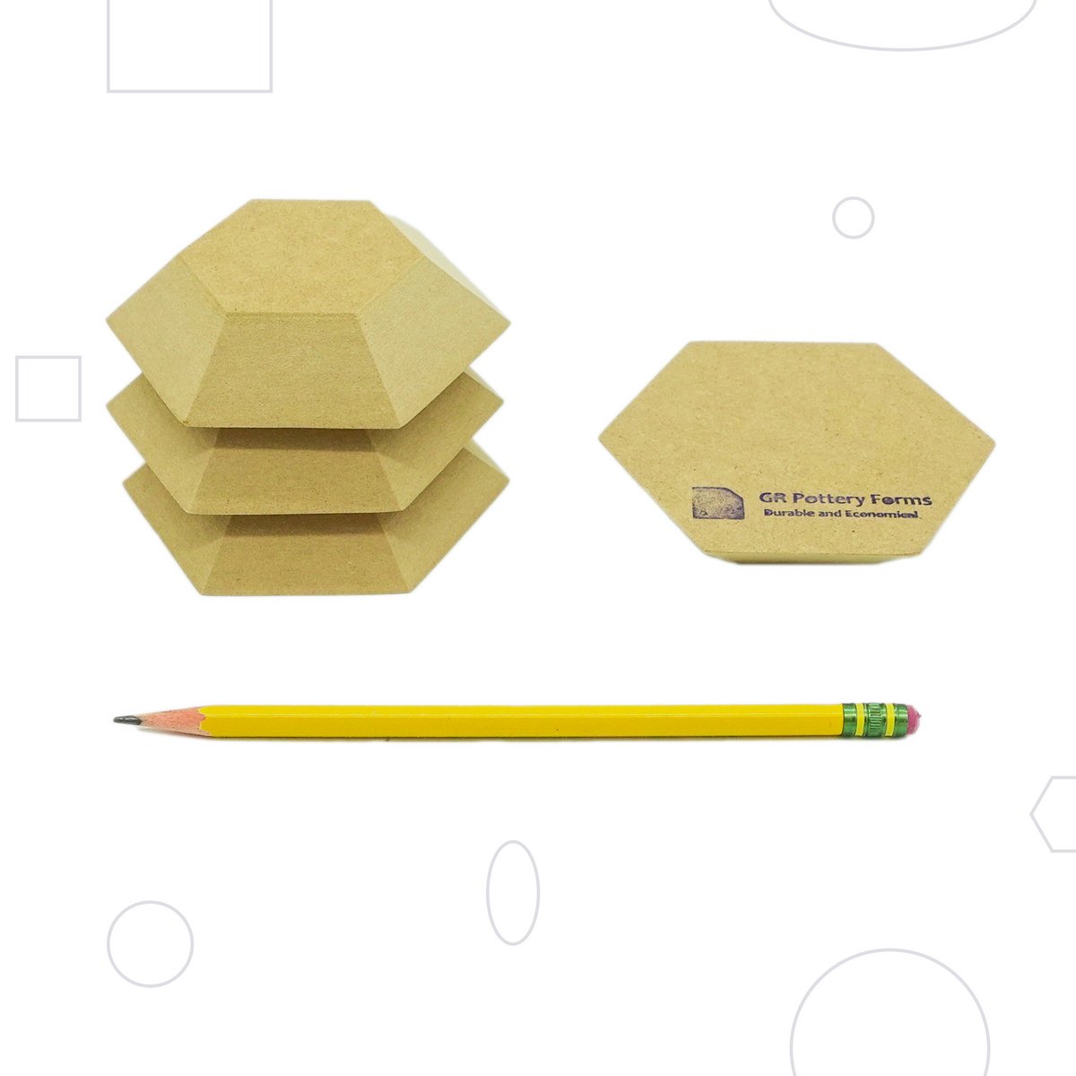 Hexagon 3 5 4 Pack GR Pottery Forms hexagon-3-5-4-pack-gr-pottery-forms