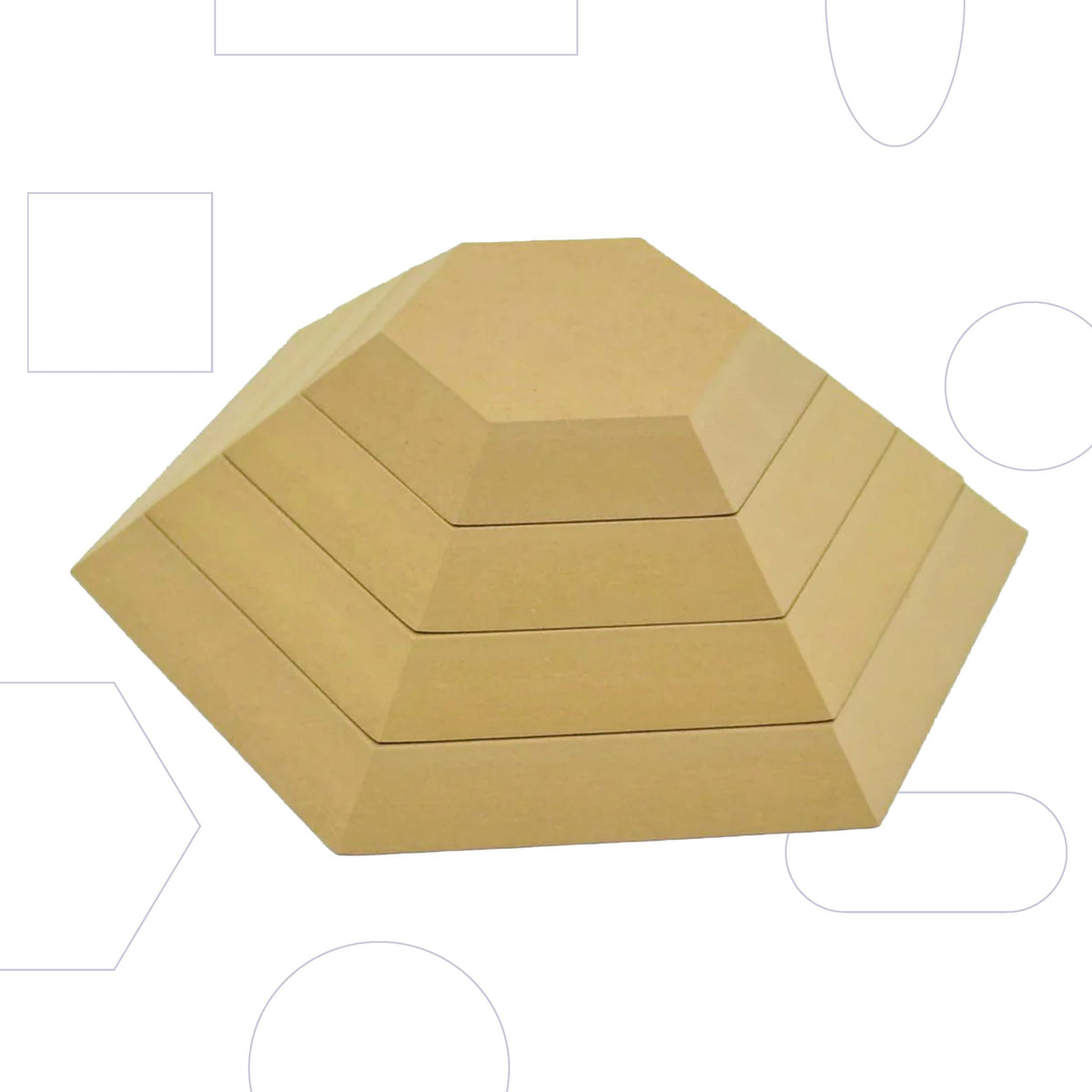 Hexigon Stack OG Hexagon Stack Pack (4 Piece) – GR Pottery Forms