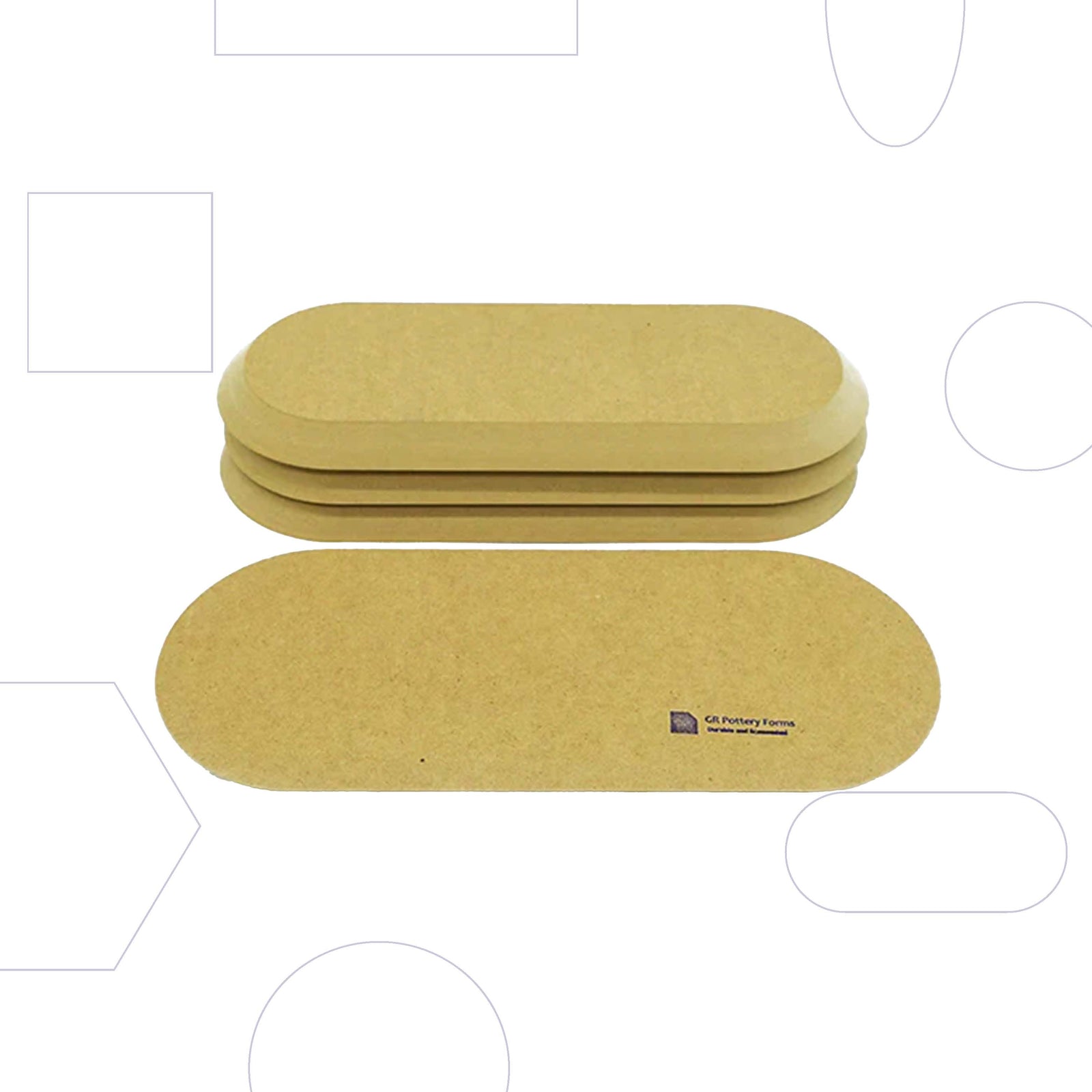 OG Rounded Rectangle - 7.5x16.5" (4 Pack)