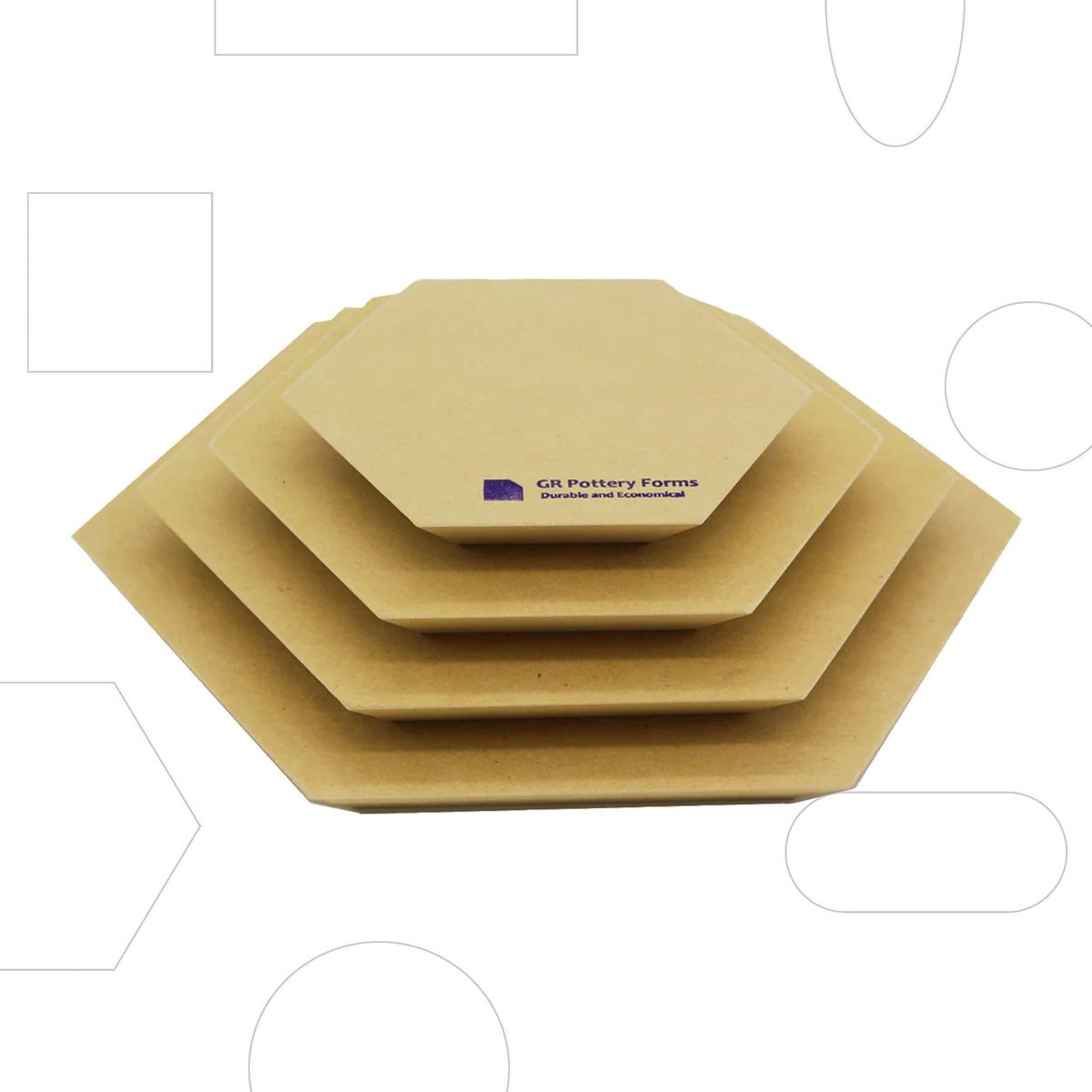 Hexigon Stack OG Hexagon Stack Pack (4 Piece) – GR Pottery Forms