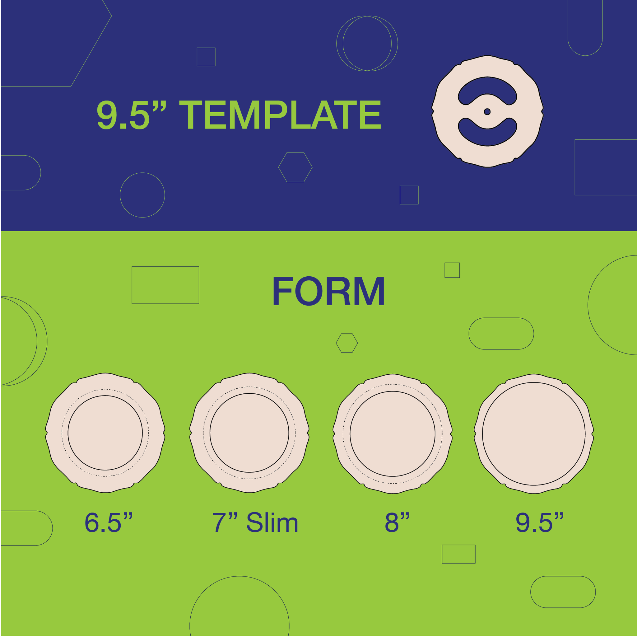 Rim Template T3 - Daisy 9.5" - GR Pottery Forms