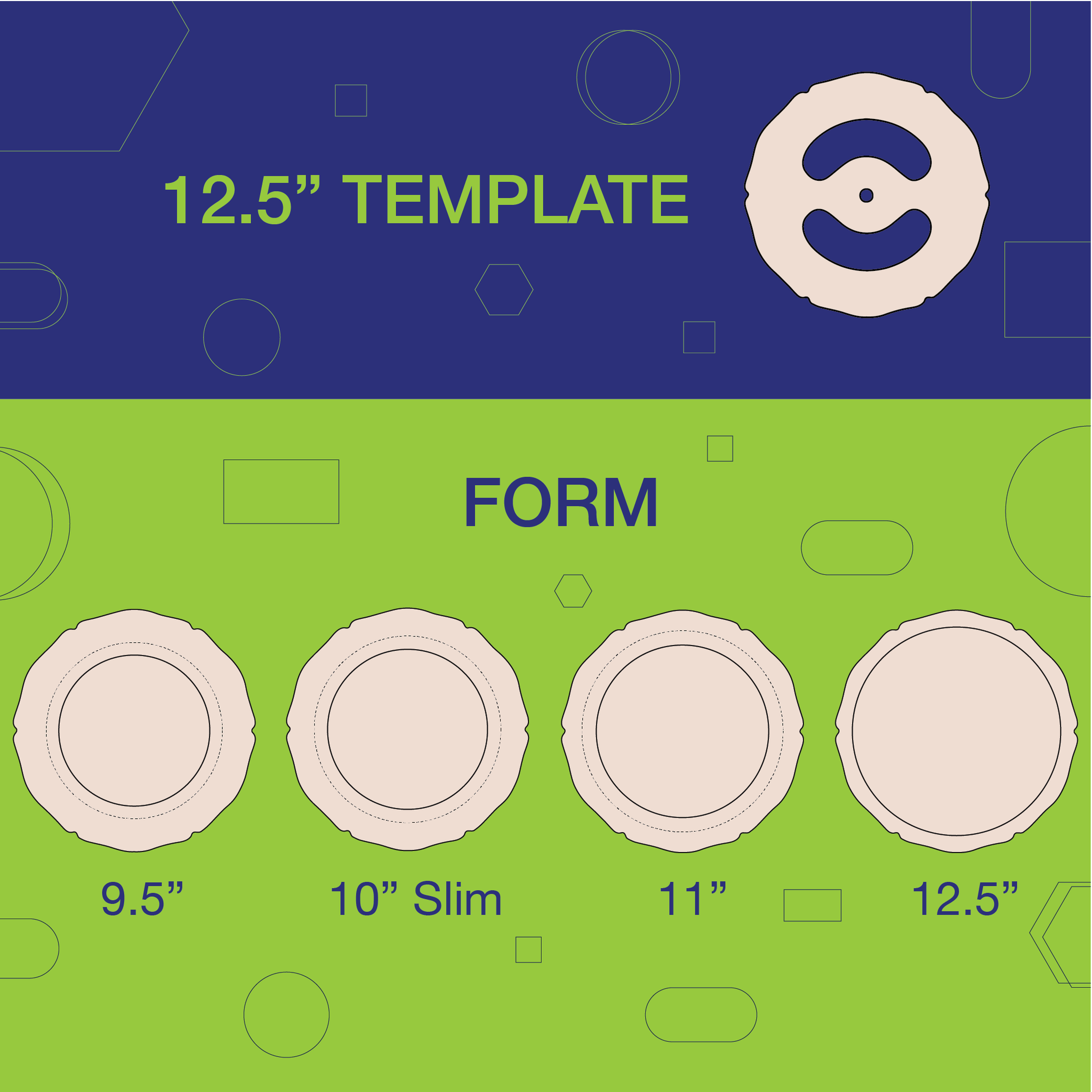 Rim Template T3 - Daisy 12.5" - GR Pottery Forms