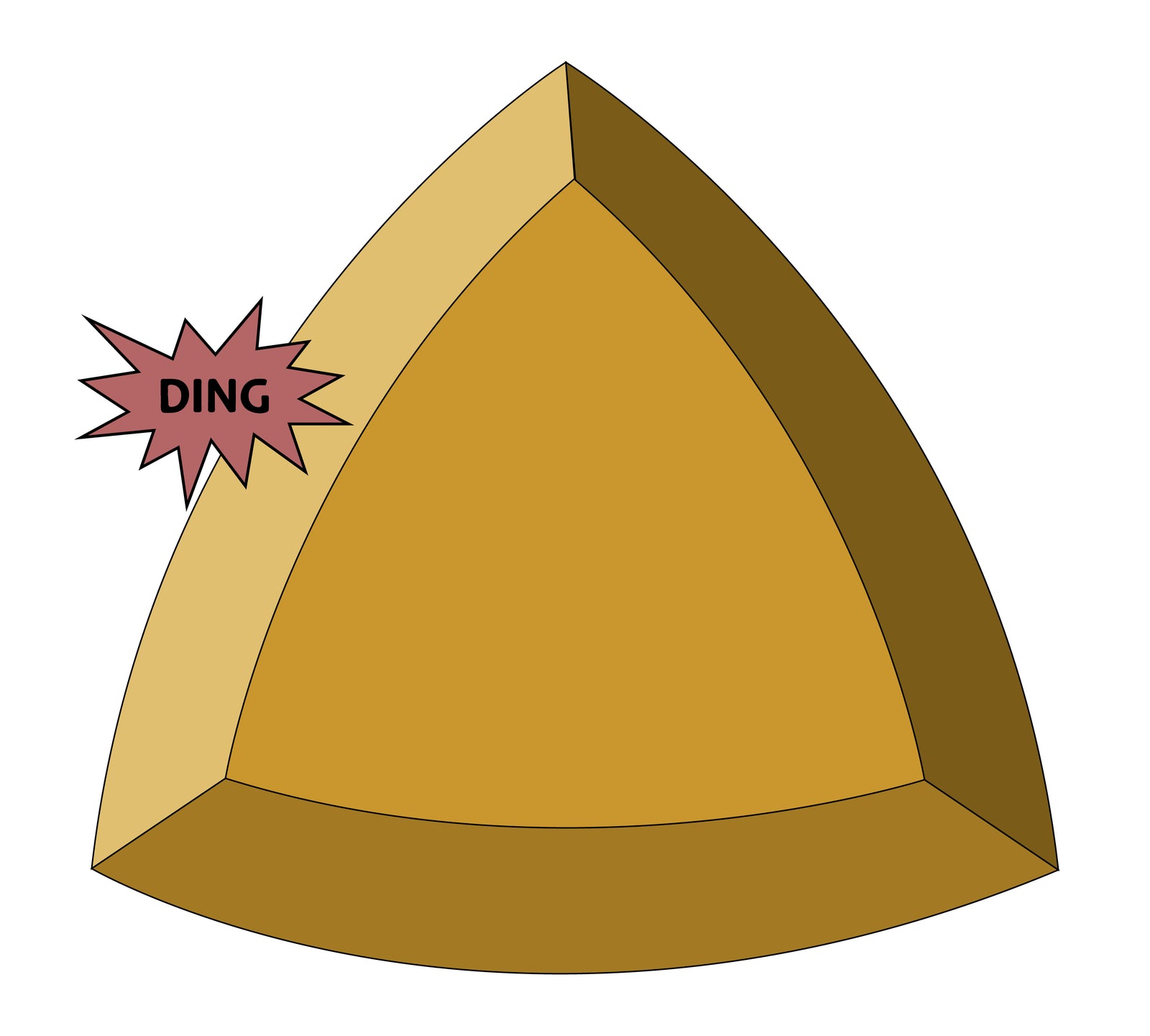 Seconds Spherical Triangle - 11" - GR Pottery Forms