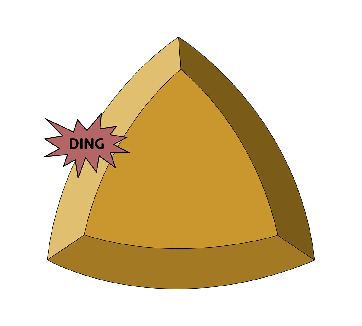 Seconds Spherical Triangle - 9.5" - GR Pottery Forms